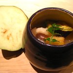 くろぎ - 京都産加茂茄子と蔵王鴨の煮卸し