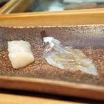 すし匠 - ホタテ　コチ