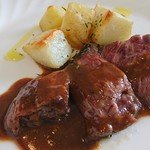 のんびりや食堂 - Ａコースランチ1,680円(十勝牛のカットステーキ)
