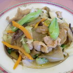 中国家庭料理 天天 - 豚とザーサイの炒め：本日のランチ
