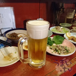 傳八 - 生ビール　２９０円＋税