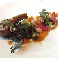 レストラン マノワ - 肉 仔羊の背肉 行者にんにくのソース