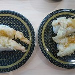 はま寿司 - 左えび天、右ハタハタの天ぷら