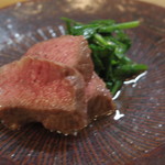 津軽割烹未来 - 八甲田牛とニラのお浸し