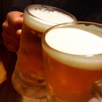 酒菜くどう - サッポロ生ビールで乾杯♪(*^^)o∀*∀o(^^*)♪