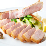 Grilled chestnut pork loin from Galicia, Spain