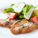 Milanese veal cutlets or saltimbocca