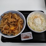 吉野家 - 牛丼（並），ポテトサラダ（ごまドレッシング）