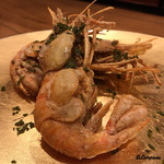 千陽 - 子持ち白ボタン海老の二度揚