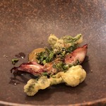 食堂セゾンドール - ＊米烏賊はこちらで何度か頂きましたが、この時期が旬だそう。 和辛子を使用したソースで頂くと美味しい。