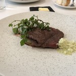 食堂セゾンドール - 佐賀牛イチボ肉すき焼き風　山わさび風味