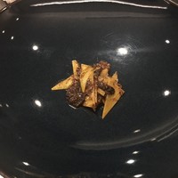 SALONE 2007 - 名前忘れた…三角形のパスタ、をモツで和えたやつ。腸が入ってるパスタソースが珍しい。濃厚な味わい。