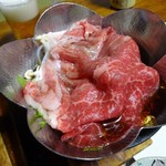 旅館すがわら - メインの仙台牛すき焼き(ワサコチョイス)