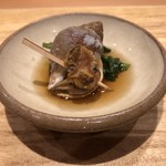 天ぷら たけうち - つぶ貝と芹の旨煮