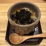 天ぷら たけうち - 白子と一番摘み海苔の茶碗蒸し
