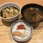 天ぷら たけうち - 天茶と赤出汁