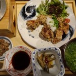 土佐わら焼 龍神丸 - 鶏のあおさ揚げ定食