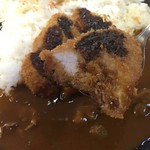 フードコート柿里　 - 今日はカツからいってみよう！うん！冷凍のカツ。冷凍のカツって時々豚なのか鶏なのかわからんようなヤツある。コレが正にそうだった。