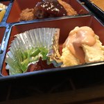 秋桜 - オクラのおひたし＆魚肉ソーセージのフリッター オーロラソース