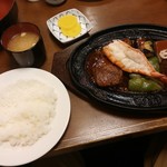 かもめ屋 赤穂本店 - ヒレ肉ステーキ、海老バター焼きのC定食【2018.4】