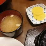 かもめ屋 - みそ汁・漬物【2018.4】