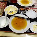 南国亭 - 揚鶏香味定食（大盛）720円（ランチは、ライス、麻婆豆腐ほか、おかわり自由）