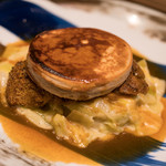 わいん食堂 Chez とし - 2018.5 炙り生うにとパンケーキ（2,300円）