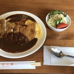 洋食の藤 - オムライス＆チキンカツ￥９００