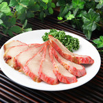 1. Char siu, 2. Pork ear and green onion dressing