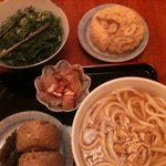 因幡うどん - 因幡うどん・かしわ飯むすび定食＋ごぼ天