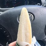 粟野蒲鉾店 - 直ぐに食べてみる私達…(*￣ｍ￣)