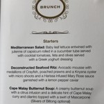 The Blue Train - Menu（Starters）