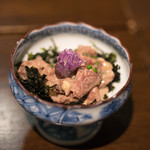 久遠の空 - 2018.5 サガリ蟹味噌マスカルポーネ 海苔 シブレットの花