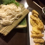 へちもん - 五島うどん・魚と野菜天ぷら盛り合わせ