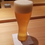 鮨 さかい - (1)生ビール:プレミアムモルツ