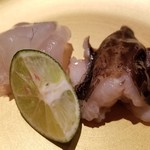 鮨 さかい - ④真子鰈（福岡県鐘崎産）
      
      ⑤鳥貝（愛知県三河産）