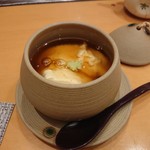 肴美酒中山 - 白身魚の湯葉蒸し