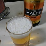 馬場ホルモン - 珍しいモルツの瓶ビール