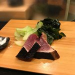 鮨処 多田 - 登り鰹のタタキステーキ風