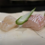 京かのこ - 鯛、真子鰈の昆布〆