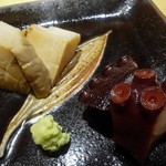 鮨 さいとう - 蒸しアワビと煮ダコ