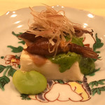 はらまさ - ホタルイカ、鯛の白子豆腐