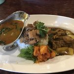 大衆中遊華食堂 八戒 - OSAMU式カレー2種合がけ＋魯肉飯