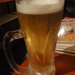 漁村料理 夢市場 - まずはビールで乾杯