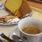 ドトールコーヒーショップ - 【ケーキセット(500円)】シフォンケーキ+エスプレッソ。