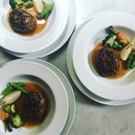 Vegan Restaurant あわたま - 祝島ひじきとキヌアのとうふバーグ　レモンジンジャーソース