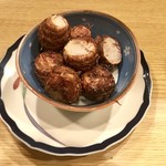 居酒屋勢人 - お通し：落小芋の塩茹で