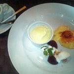 タヴェルナ　エッセ - クレームブリュレ・栗の渋皮煮・ピスタチオのアイスクリーム