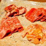 北新地はらみ - 本日の厳選肉の焼き物盛り合わせ