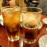 江戸川橋　加賀廣 - ウーロンハイの外はグラスです